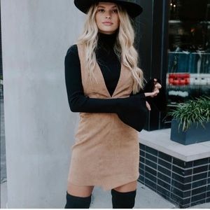 Kittenish Jenny Lynn Corduroy Overall Dress